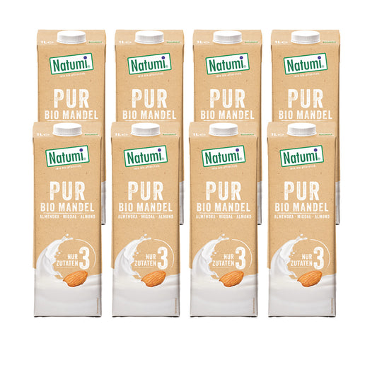 Pack 8x Bebida de Almendra Premiun & Pure BIO Natumi 1 L