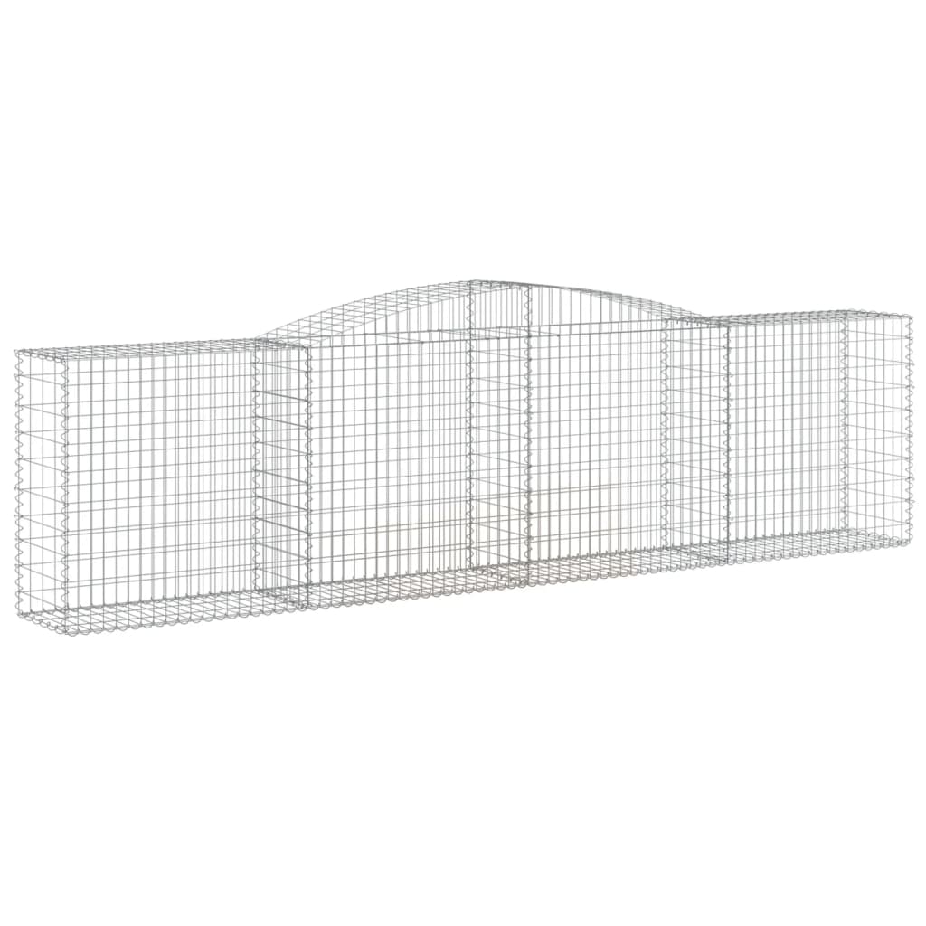 Cestas De Gaviones 2 Uds Forma De Arco Hierro 400x50x100/120 Cm_2