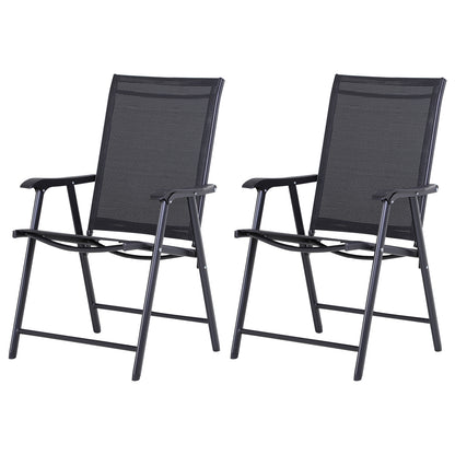 Outsunny Conjunto De 2 Sillas Plegables Con Reposabrazos Para Jardín O Terraza_0