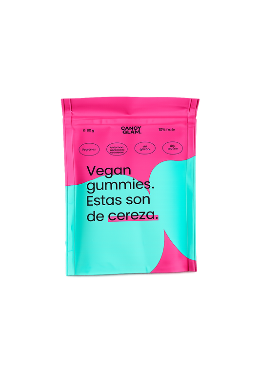Gummies Veganas Sabor Cereza Pack 5 Bolsas - Snack Dulce Natural Sin Gluten_0