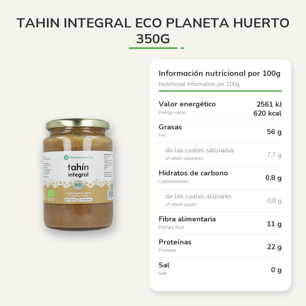 Información nutricional