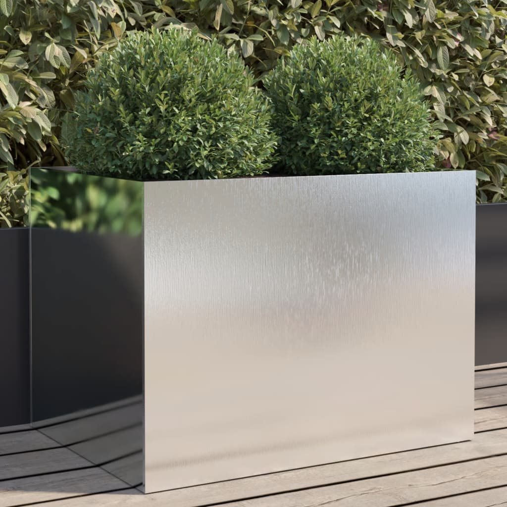 Jardinera De Acero Inoxidable Plateado 62x47x46 Cm_1