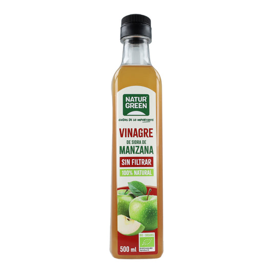 Vinagre de Sidra de manzana Bio Sin Filtrar envase PET NaturGreen 500 ml