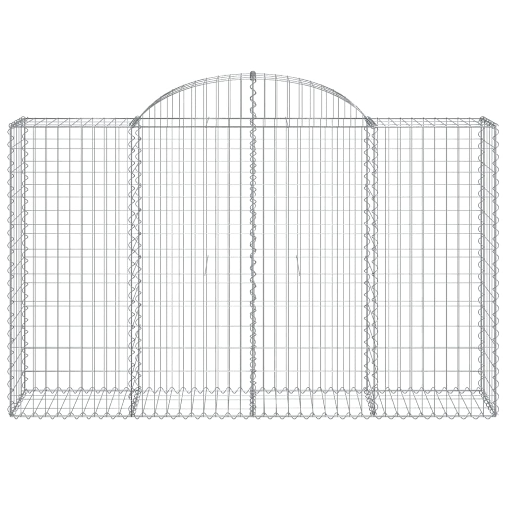 Cestas De Gaviones 2 Uds Forma De Arco Hierro 200x50x120/140 Cm_3
