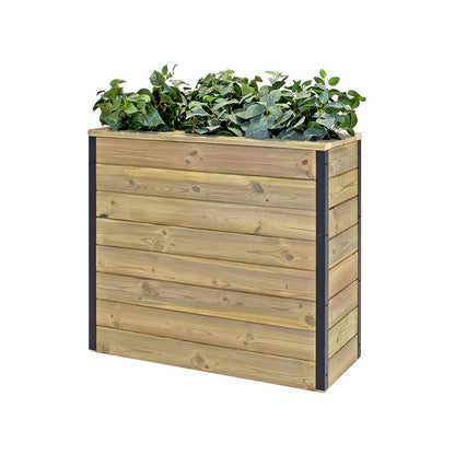 Jardinera Con Autorriego De Madera Nidum Interior Y Exterior Hortalia 86x34x80 Cm_0