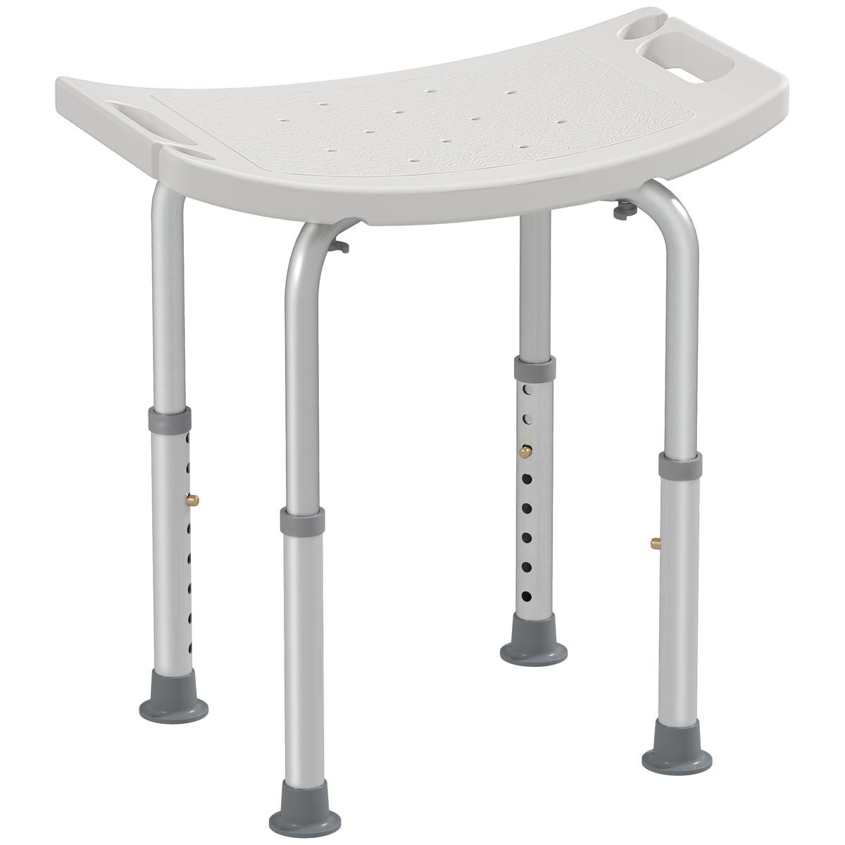 Homcom Taburete De Ducha Silla Baño Altura Regulable Patas Antideslizantes_0