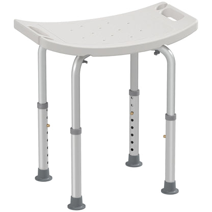 Homcom Taburete De Ducha Silla Baño Altura Regulable Patas Antideslizantes_0