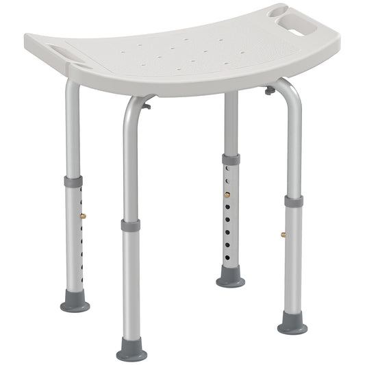 Homcom Taburete De Ducha Silla Baño Altura Regulable Patas Antideslizantes_0