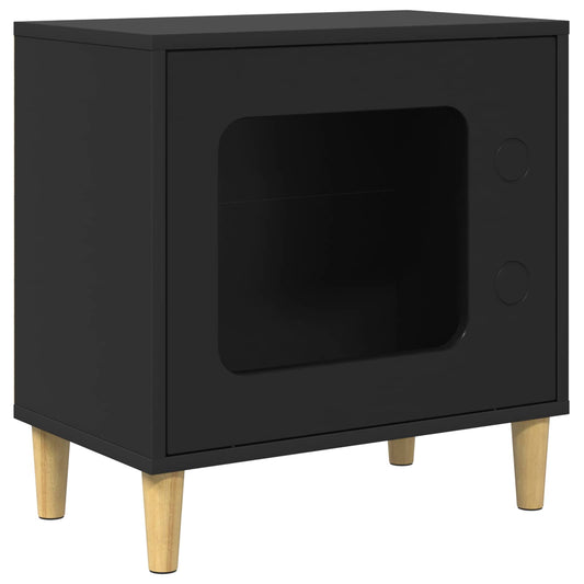 Casa Para Gatos Negro 51 X 30 X 52 Cm Madera De Ingeniería_0