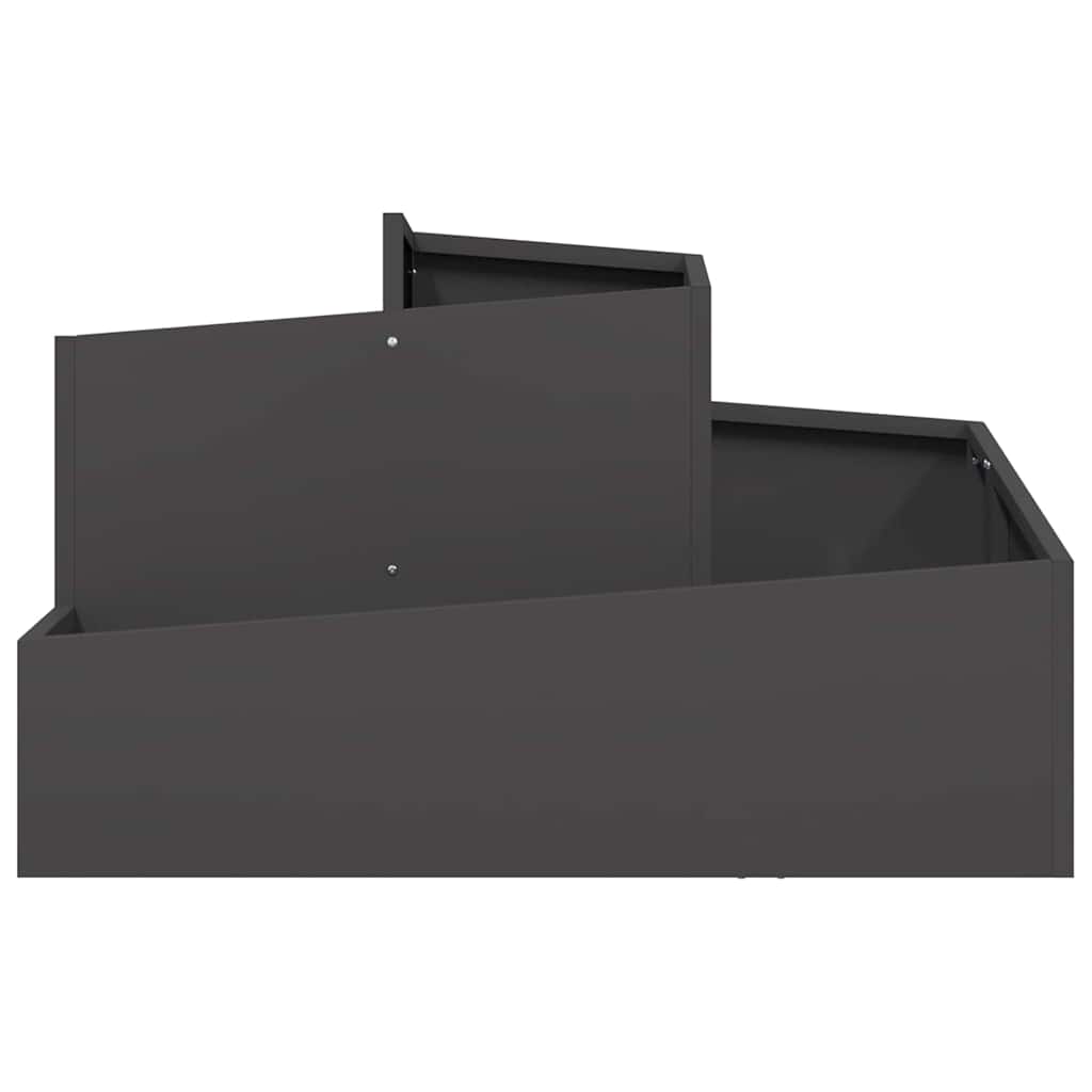 Macetero De Jardín Negro 80 X 80 X 50 Cm Acero Laminado En Frío_4