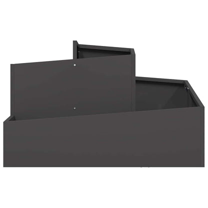 Macetero De Jardín Negro 80 X 80 X 50 Cm Acero Laminado En Frío_4