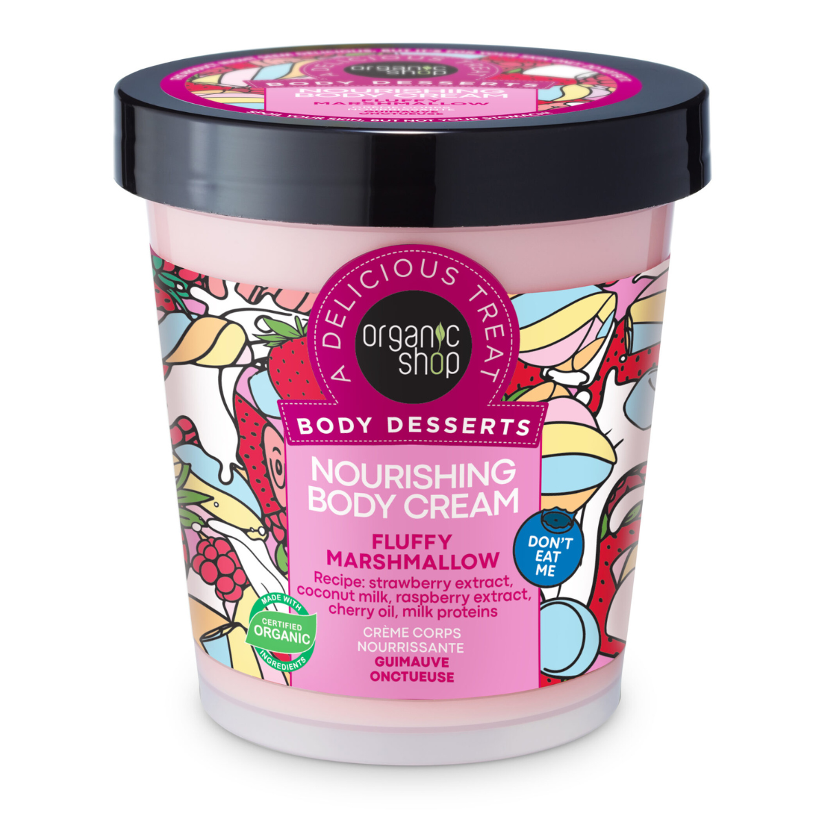 Crema corporal nutritiva malvavisco Organic Shop 450 ml