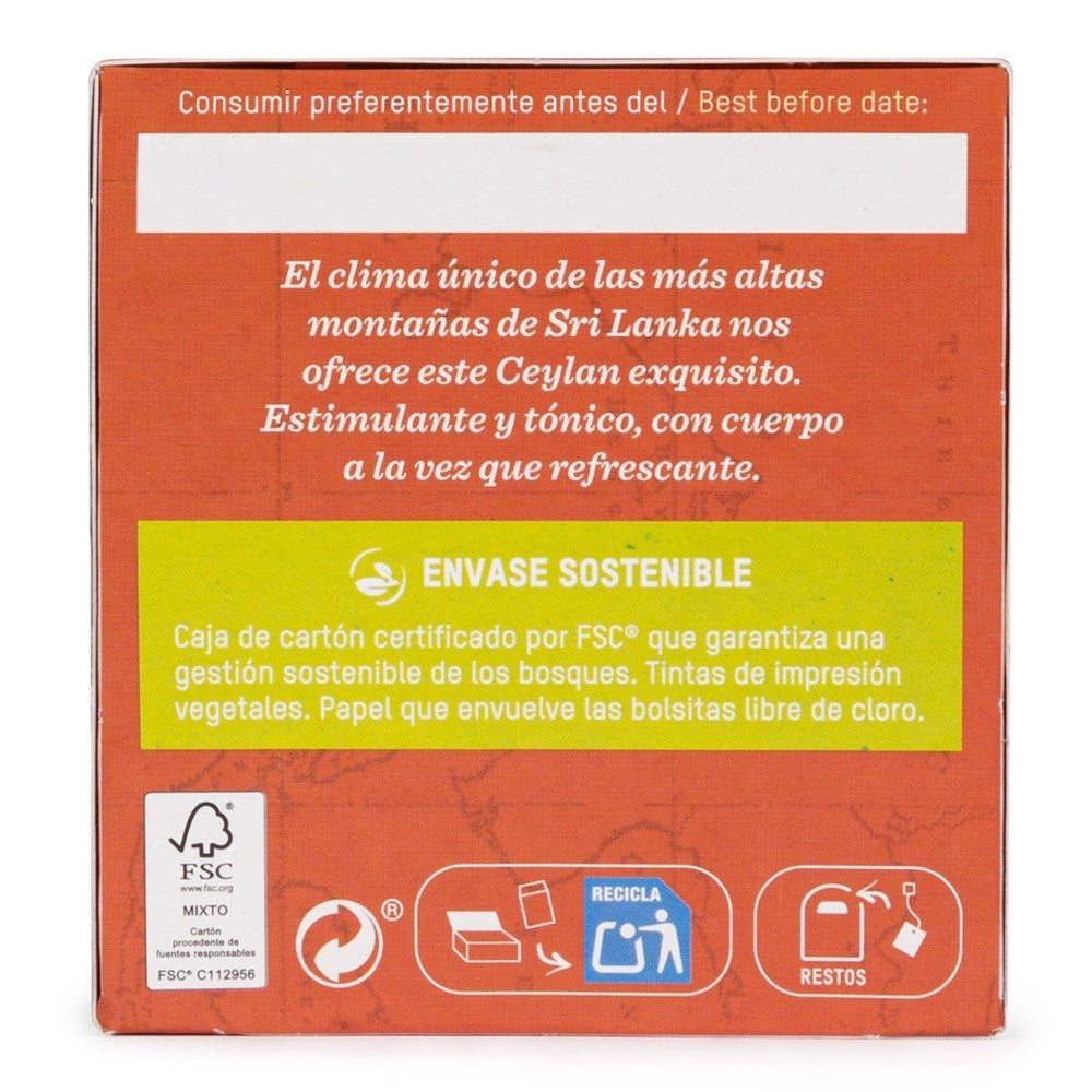 Té Negro Ceylan Bio Oi  Tierra Madre 36 g