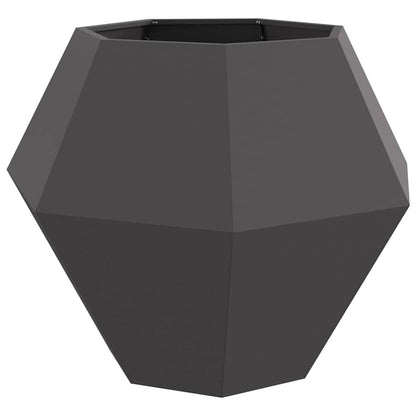Jardinera 2 Pcs Negro 100 X 100 X 80 Cm Acero_4