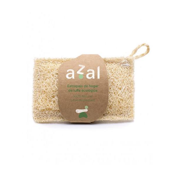 Estropajo de luffa con asa ergonómico Azal 12 x 7 cm