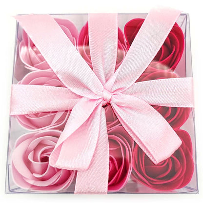 Pack 20 Cajas 9 Rosas De Jabón (rosa) - Flores Con Pétalos De Jabón Perfumados - Regalo Original Para Días Especiales_2