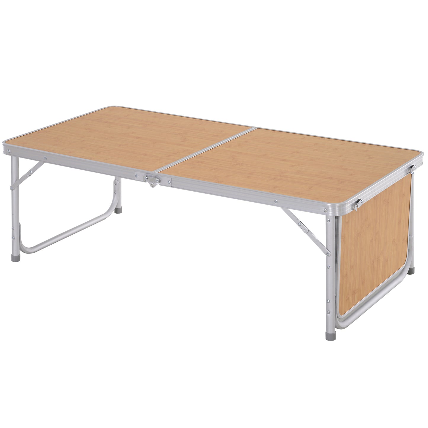 Outsunny Mesa De Picnic Plegable Mesa De Camping Con Hoja Abatible Estructura_4