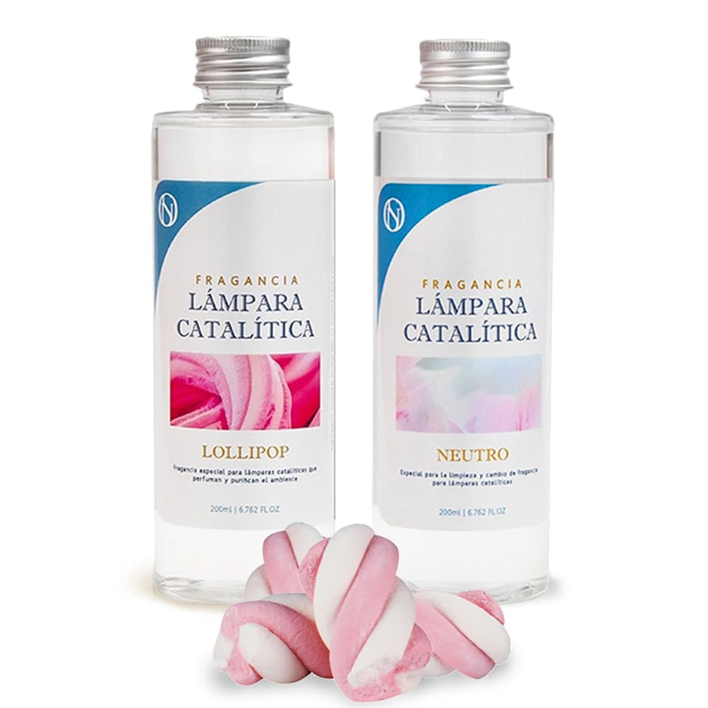 Pack Ahorro 2x Fragancias Lámpara Catalítica 200ml: 1 Aroma Lollipop + Limpiador Neutro_0