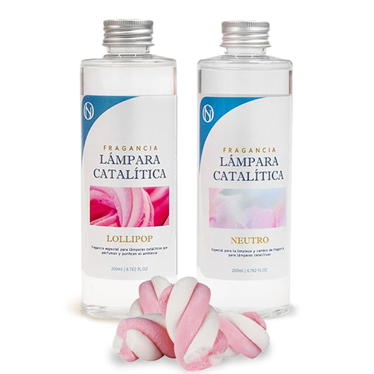 Pack Ahorro 2x Fragancias Lámpara Catalítica 200ml: 1 Aroma Lollipop + Limpiador Neutro_0