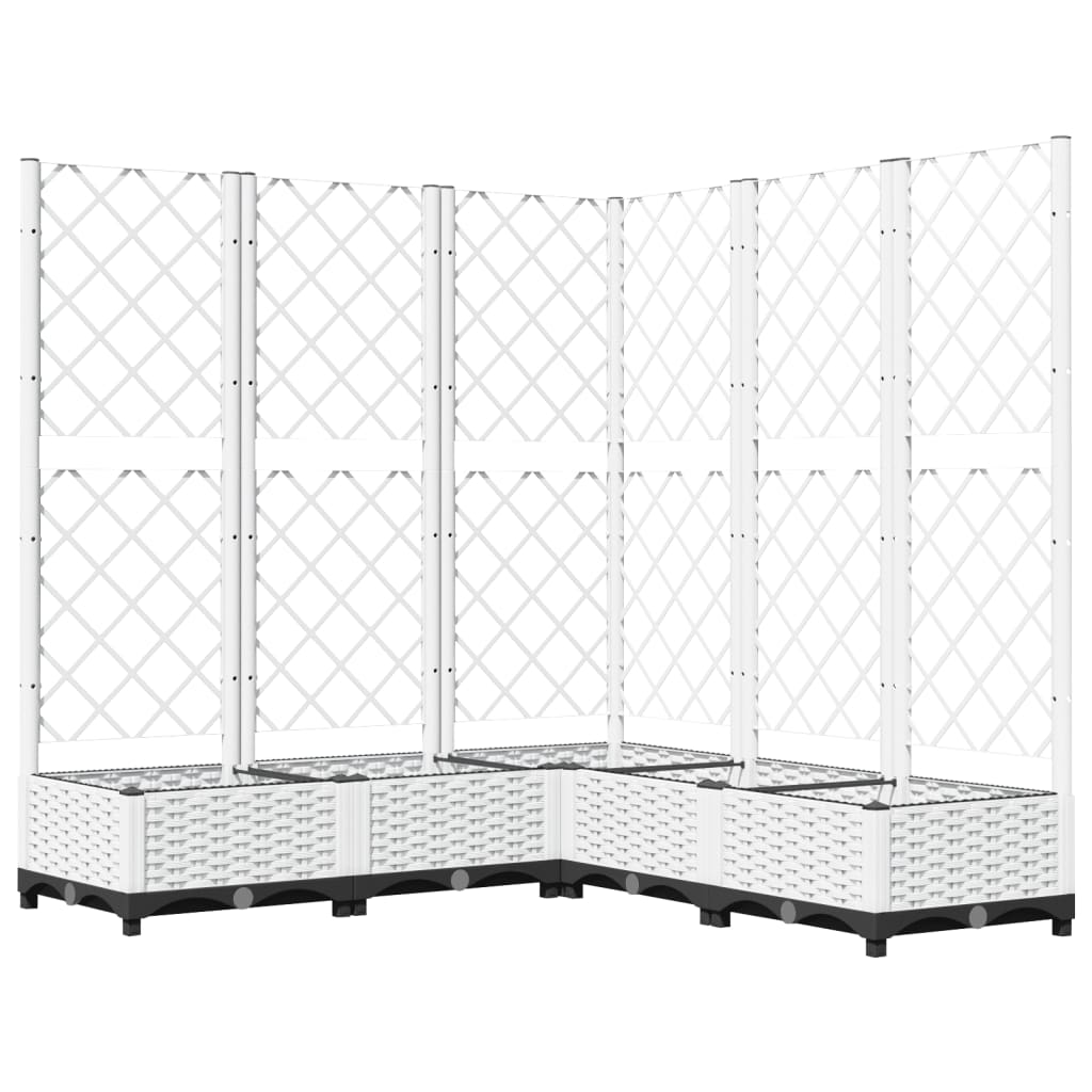 Jardinera Con Enrejado Pp Blanco 120x120x121,5 Cm_0