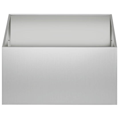 Macetero De Jardín Plateado 80 X 80 X 40 Cm Acero Galvanizado_2