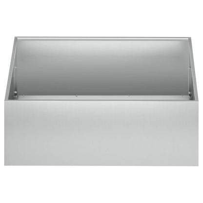 Macetero De Jardín Plateado 60 X 60 X 20 Cm Acero Galvanizado_2