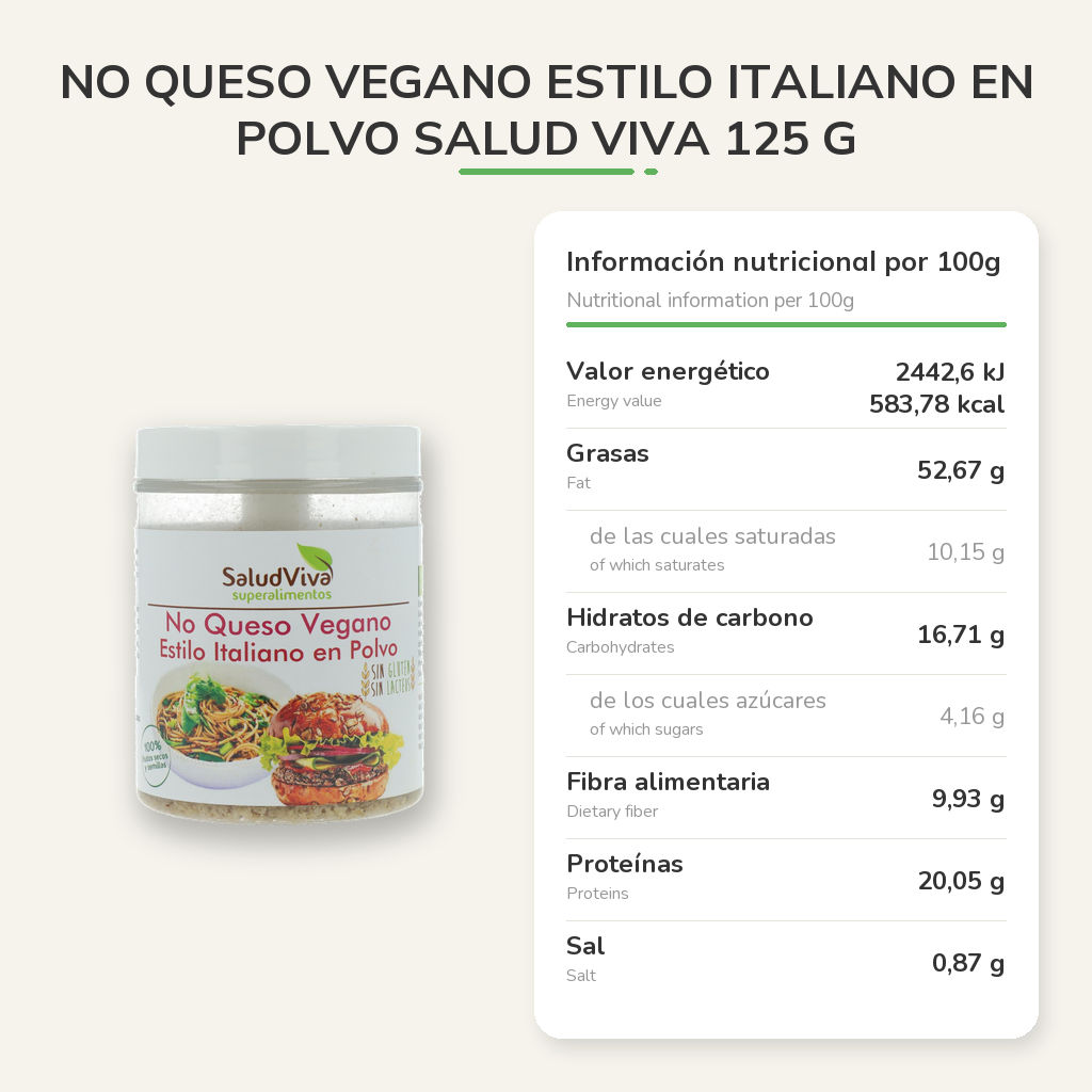 Información nutricional