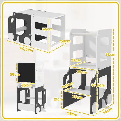 Aiyaplay Torre De Aprendizaje En Forma De Coche Convertible En Mesa Y Silla_2