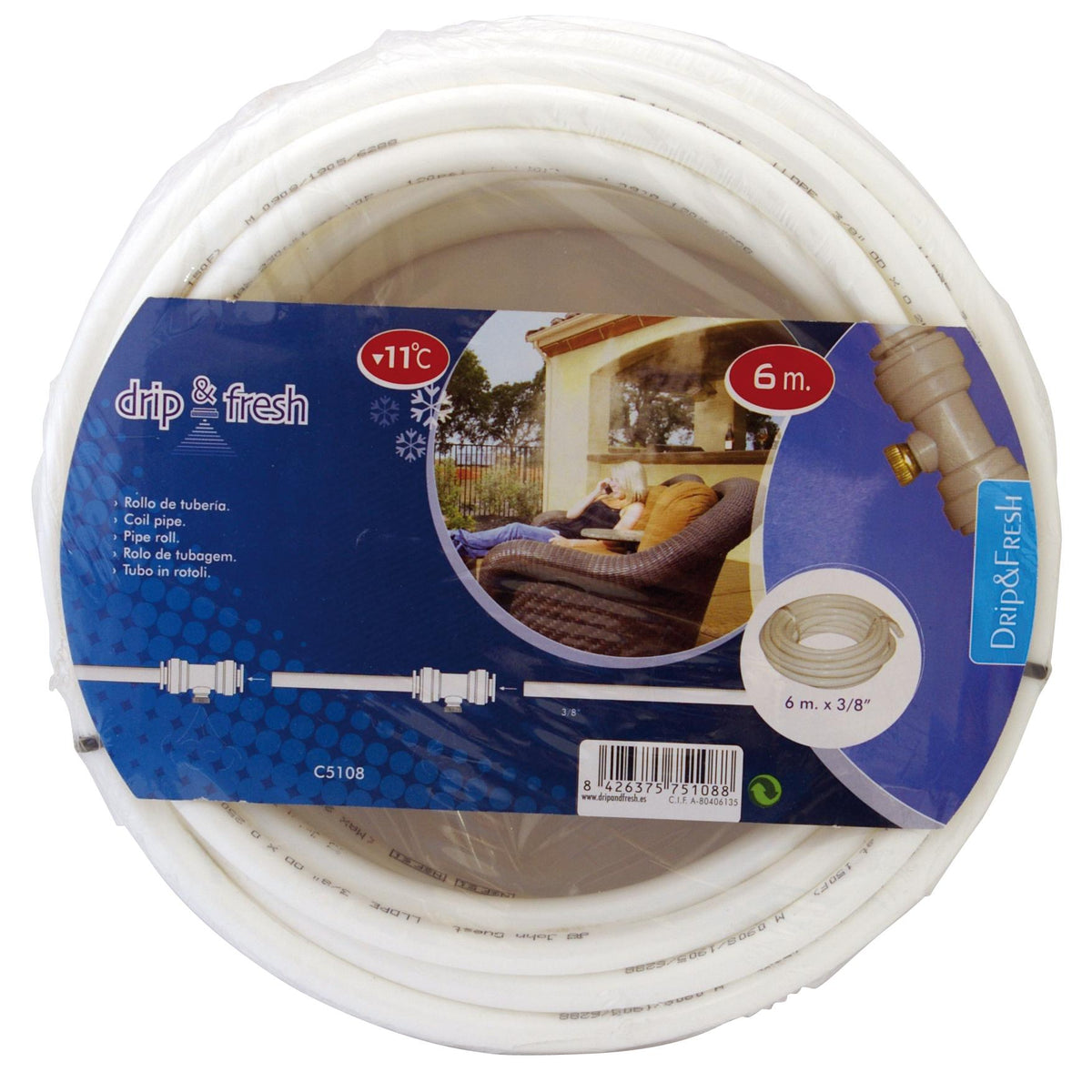 Rollo de Tubería Nebulización 6 m DripFresh