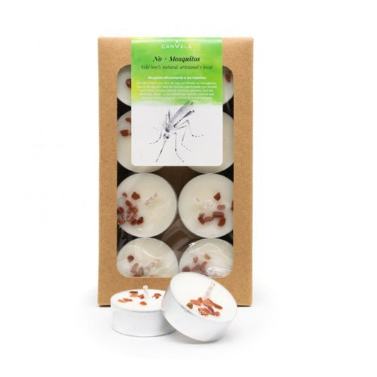 Vela de té perfumada No+Mosquitos 100% Natural CanVela 8 uds