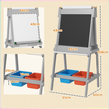 Caballete De Pintura Aiyaplay Mdf Gris 51x50x108 Cm_2
