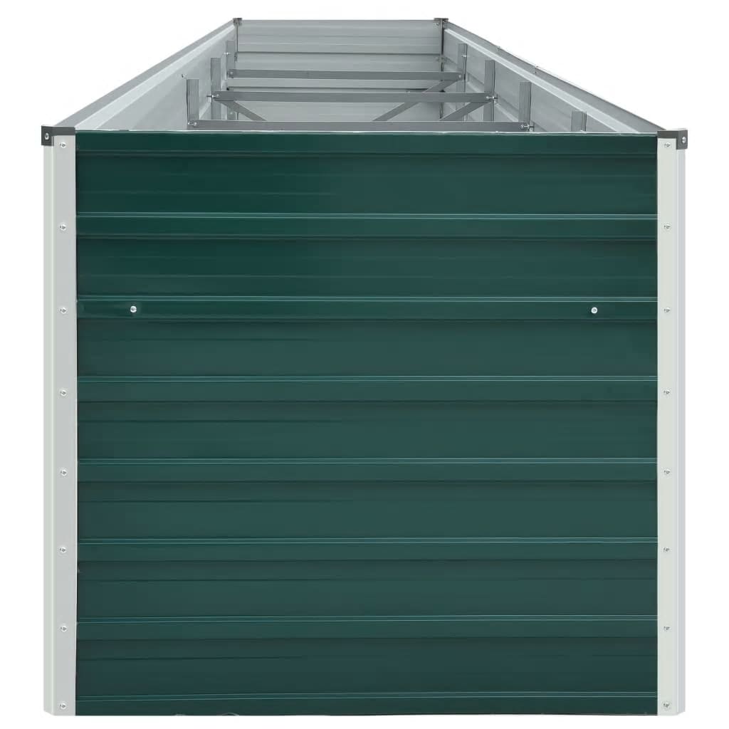 Arriate De Jardín De Acero Galvanizado Verde 400x80x77 Cm_3