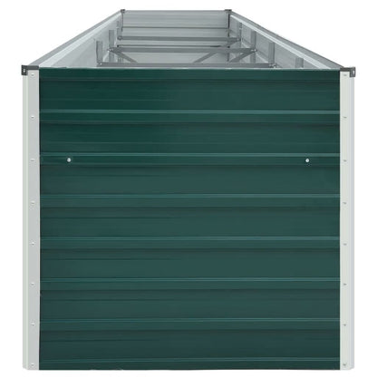 Arriate De Jardín De Acero Galvanizado Verde 400x80x77 Cm_3