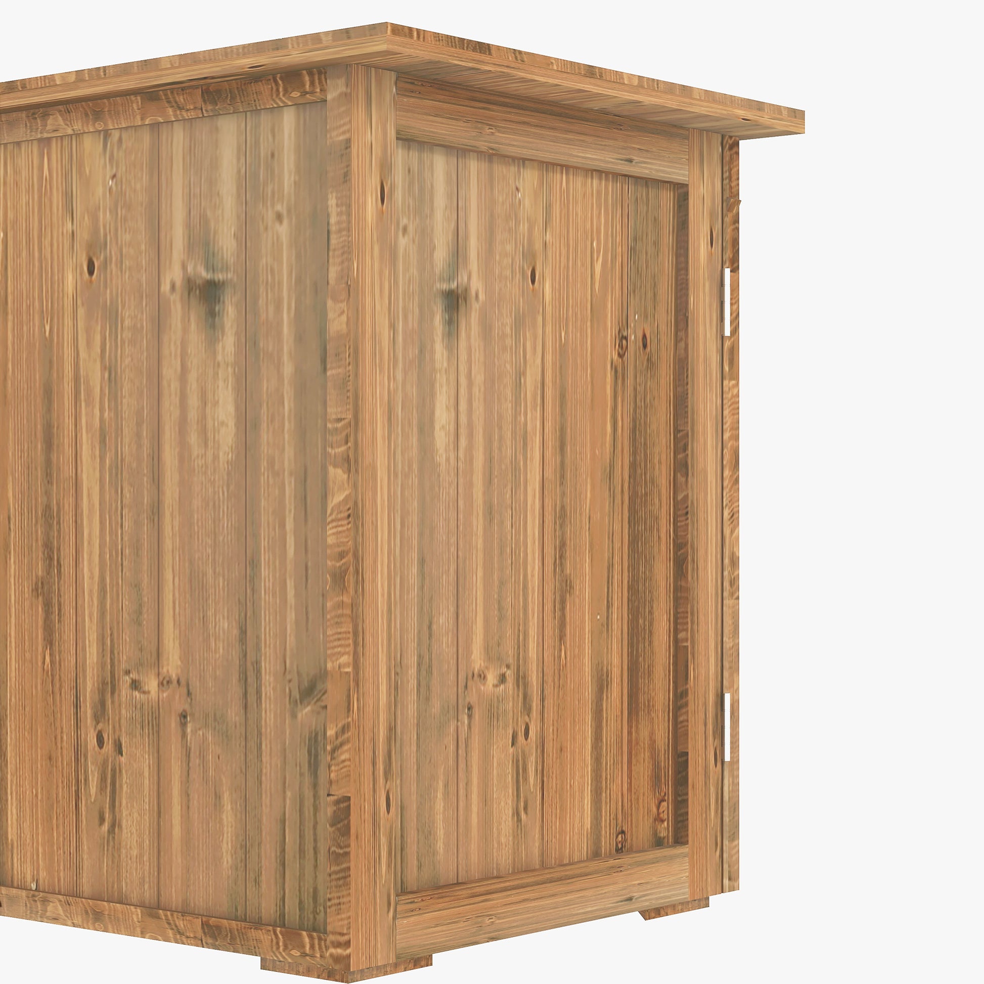 Outsunny Caseta De Jardín De Madera Con 2 Puertas Magnéticas 77x55x72 Cm Marrón_3