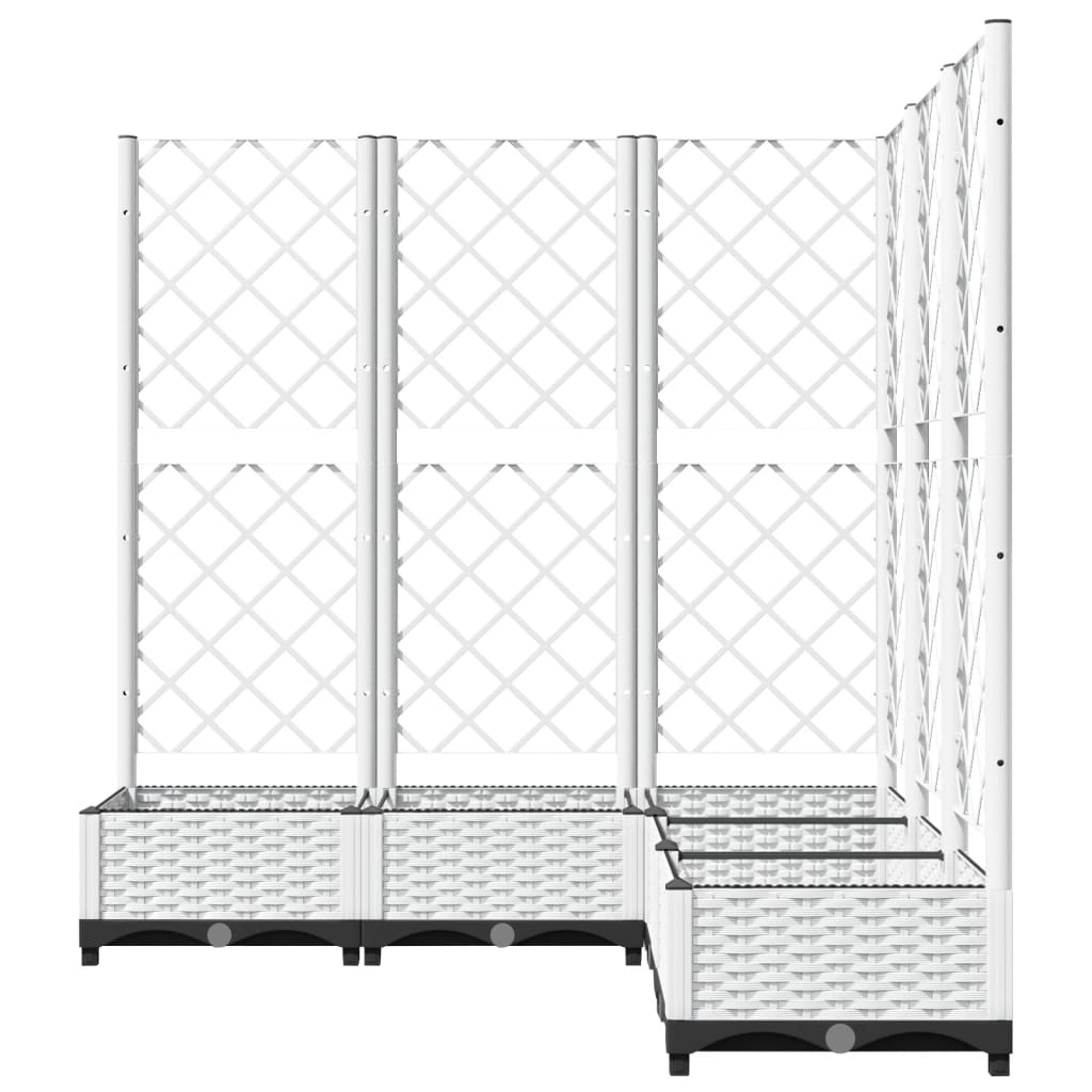 Jardinera Con Enrejado Pp Blanco 120x120x121,5 Cm_4