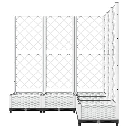 Jardinera Con Enrejado Pp Blanco 120x120x121,5 Cm_4