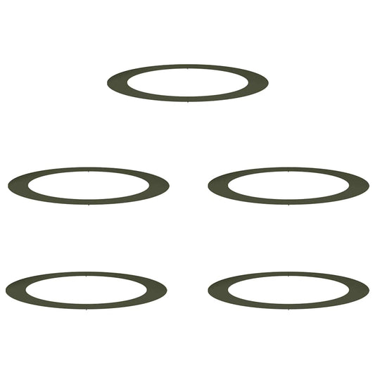 Adecuado Para Anillos De Árbol Plano 5 Uds. Verde Oliva Acero_0