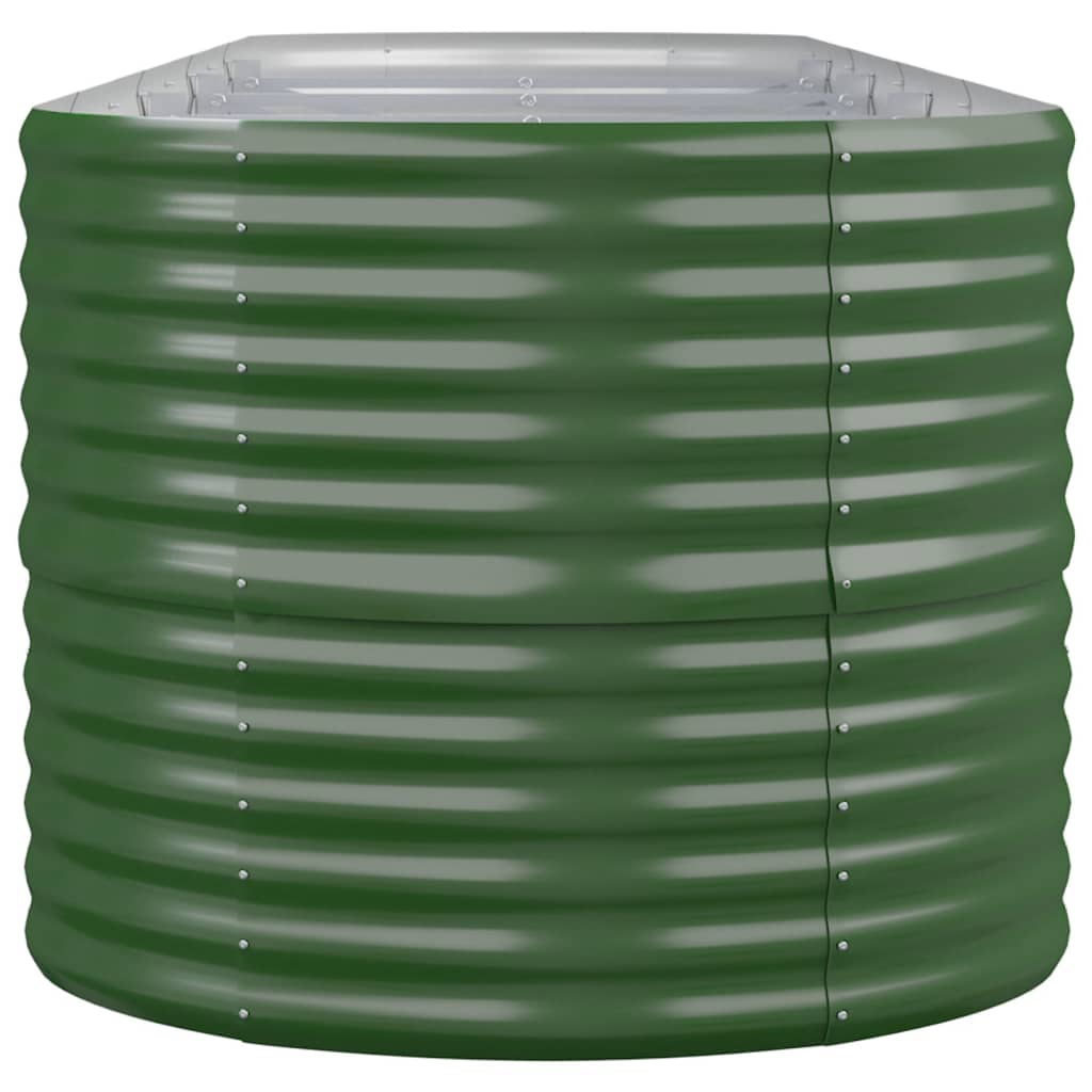 Jardinera Arriate Acero Galvanizado Verde 368x80x68 Cm_3