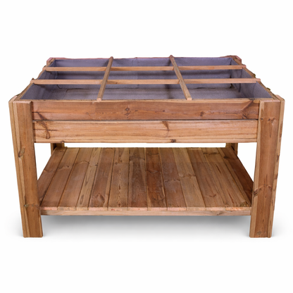 Mesa De Cultivo Tura Profunda 20cm Vidahuerto Con Bandeja Y Separadores 120x80x80 Cm._0