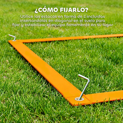 Pawhut Set De Entrenamiento De Agilidad Para Perros De 4 Piezas Naranja Y Azul_3