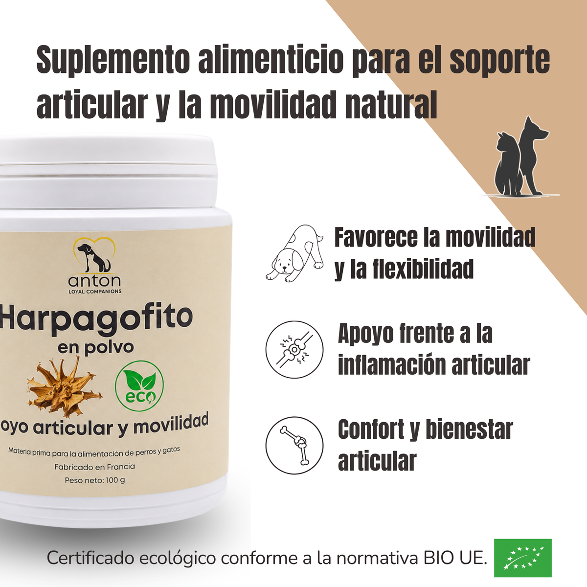 Harpagofito ECO para perros y gatos – Confort articular – 100 g_2
