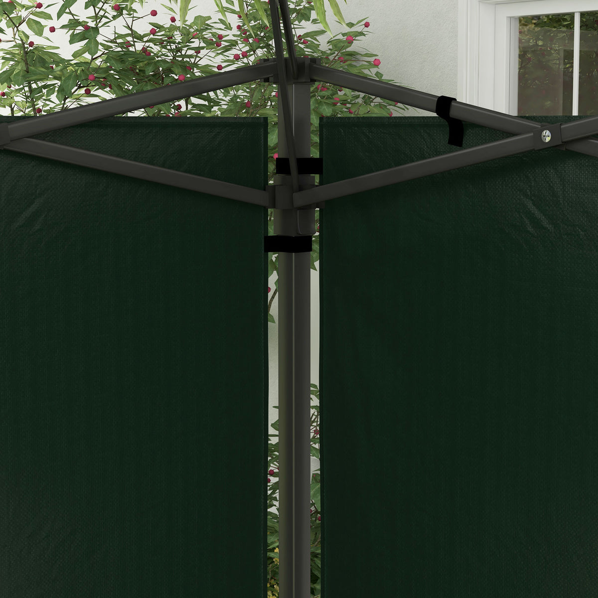 Paredes Laterales Outsunny Pe Verde Oscuro 293x193 Cm_3