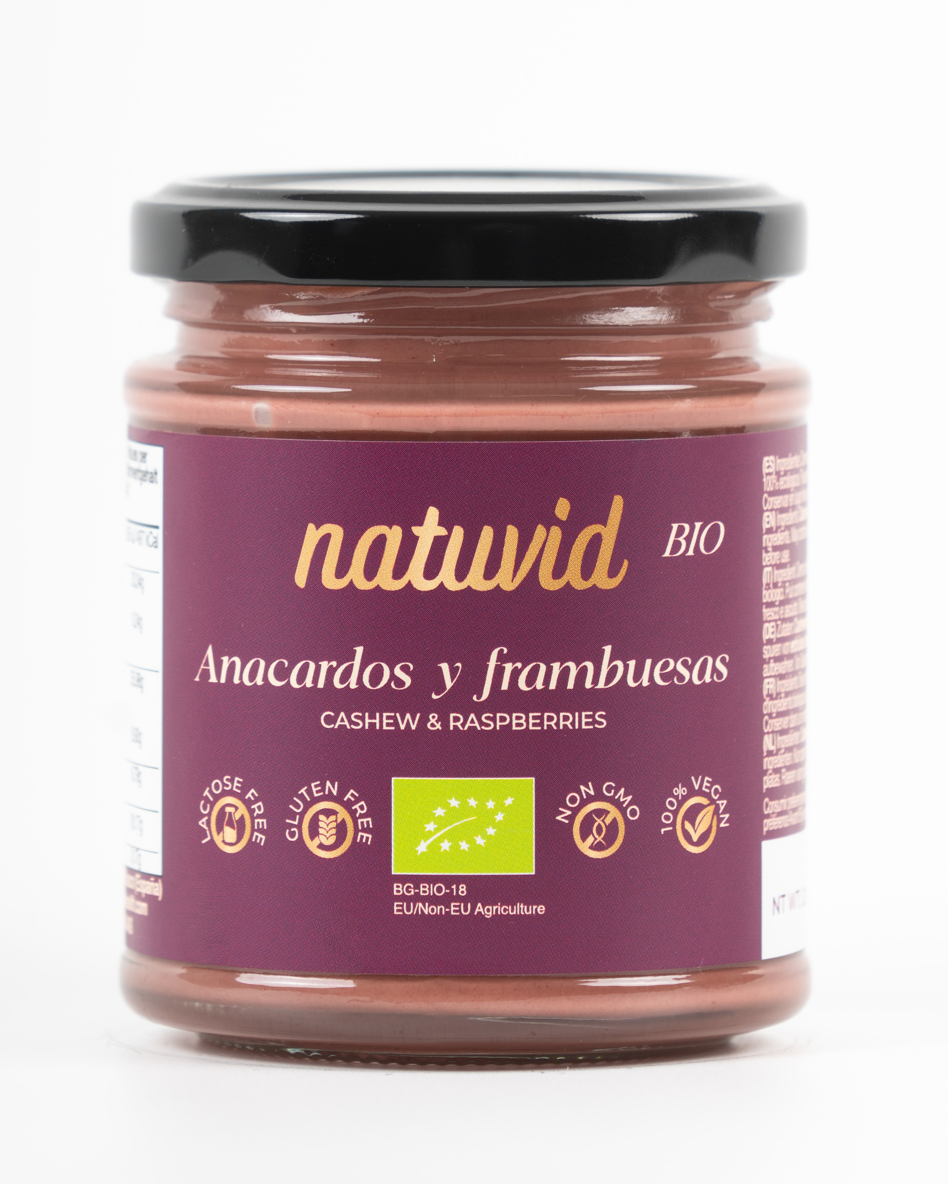Crema de Anacardos y Frambuesas BIO Natuvid (200g) | Vegana y Sin Gluten_0