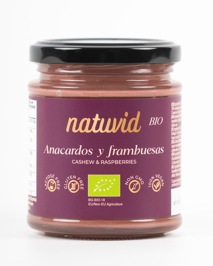 Crema de Anacardos y Frambuesas BIO Natuvid (200g) | Vegana y Sin Gluten_0