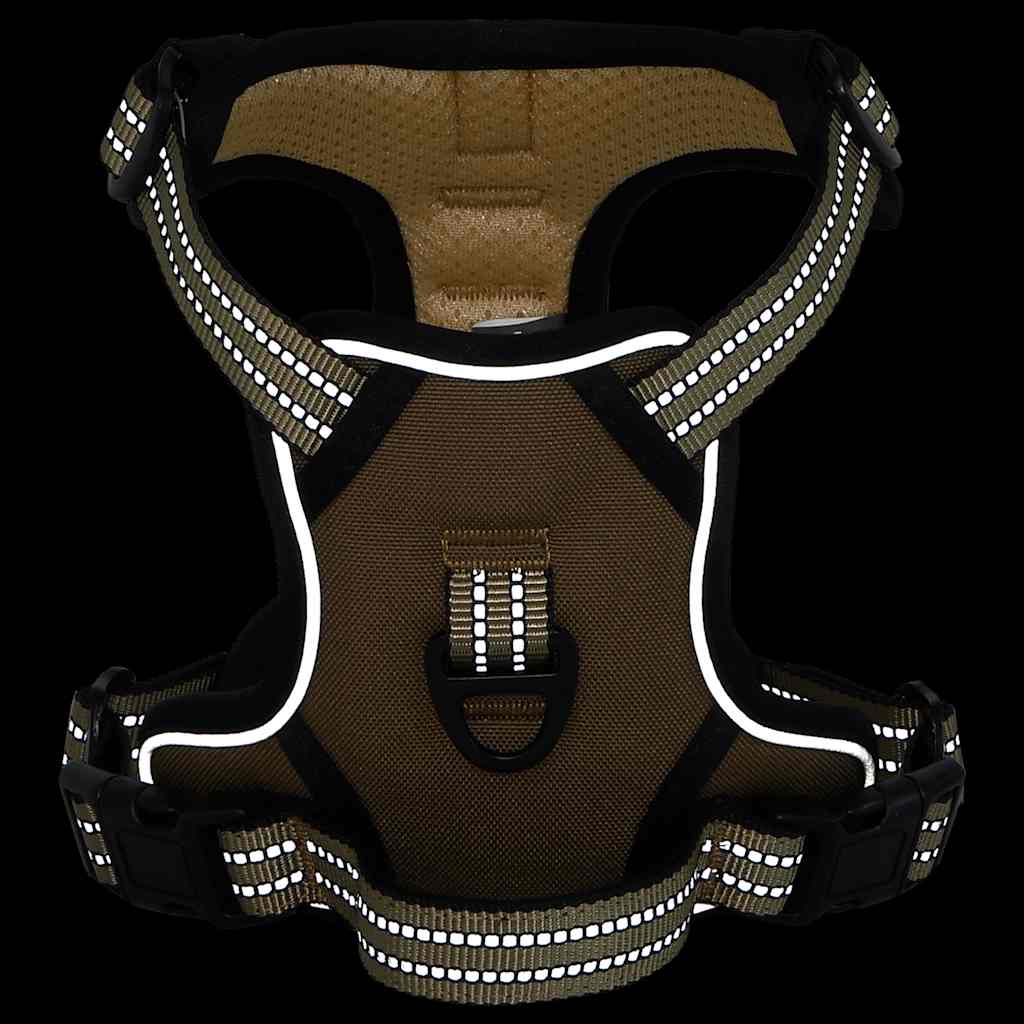 Arnés Para Perros Con Bandas Reflectantes Ajustables Marrón Xl_3
