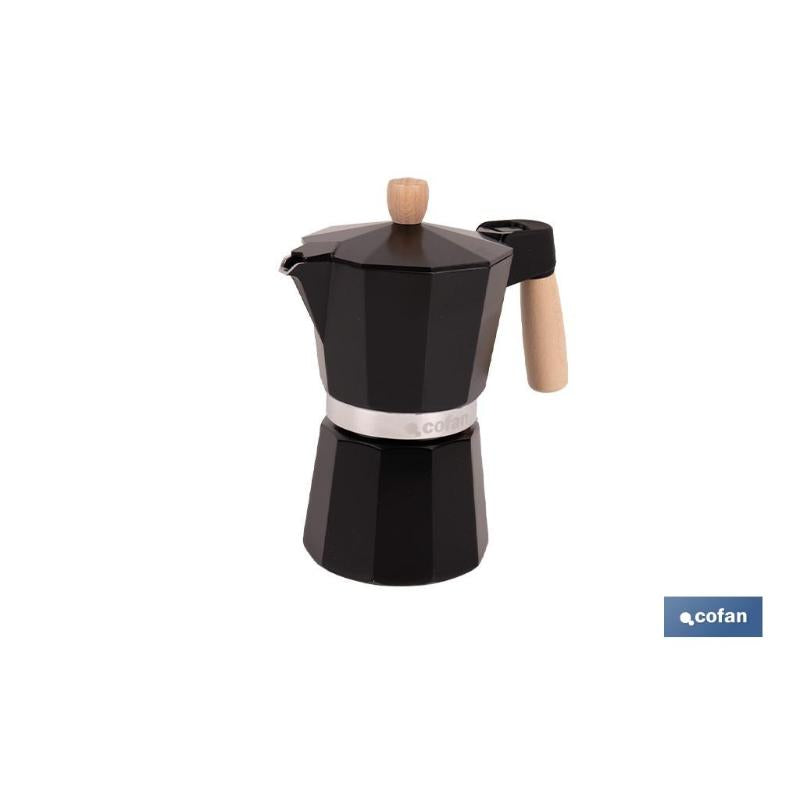 Cafetera Italiana De Inducción Negra 6 Tazas_3