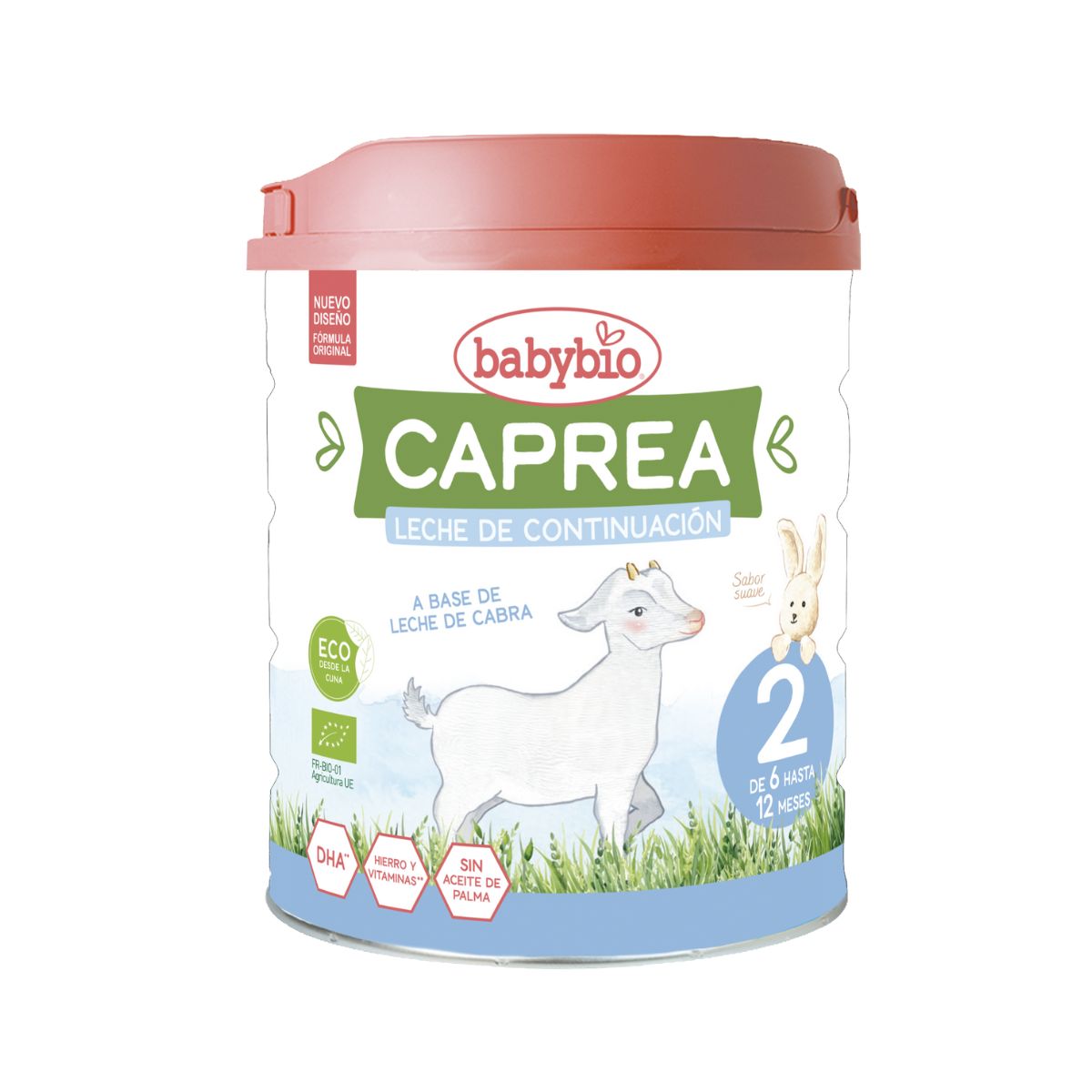 Pack 3 uds Leche de cabra continuación Caprea 2 (6 a 12 meses) Babybio 800 g
