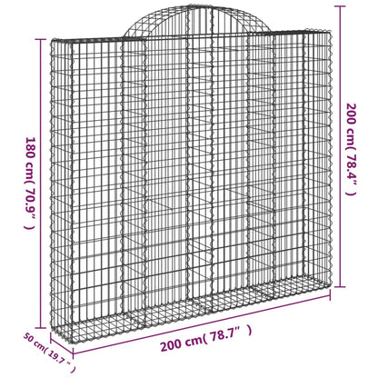 Cestas Gaviones 11 Uds Forma De Arco Hierro 200x50x180/200 Cm_5