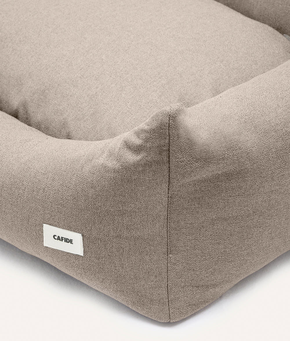 Cafide Cama De Material Reciclado Para Perro Con Tejido Basic Beige. Modelo Snozy._2
