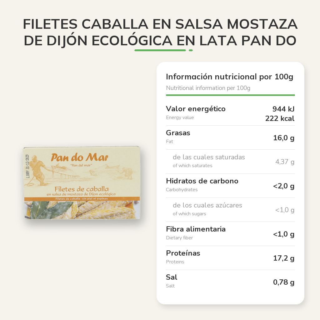 Información nutricional
